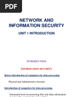 Network and Information Security: Unit 1 Introduction