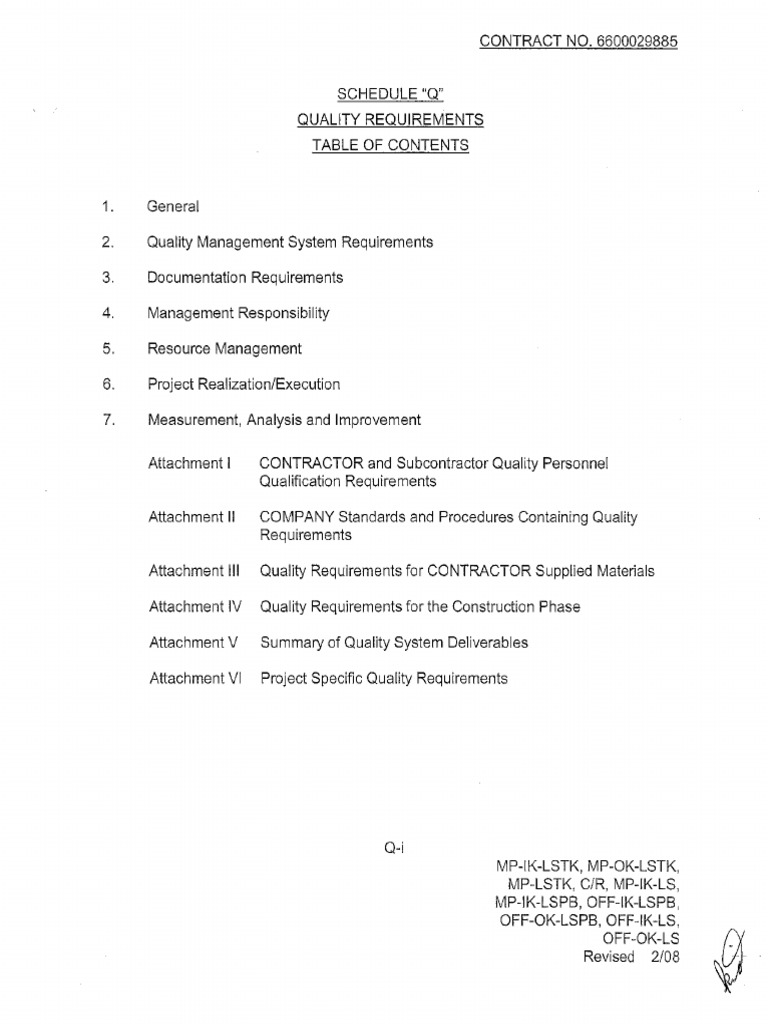 Saudi Aramco Schedule Q | PDF