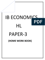 Ib Economics HL Paper-3: (Home Work Book)