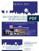Segundo Anuncio Congreso Colombiano de Reumatología/Second Announcement