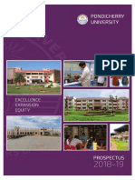 Pondicherry University Prospectus 2018-2019 PDF