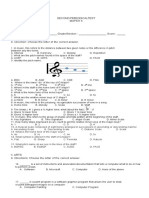 2nd Periodical Test Mapeh 6 With Tos and Key Answer