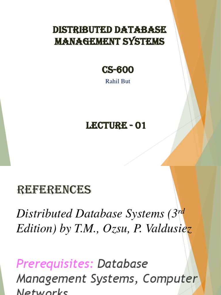 Distributed DBMS for CS Students | PDF | Replication (Computing ...