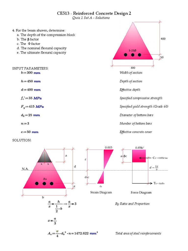 Reinforced Concrete Beam Design Solutions | PDF | Beam (Structure ...