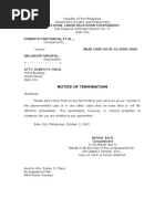 Notice of Termination