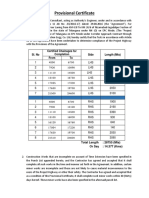 Provisional Certificate EPC