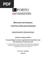 Contrato Psicológico, Comprometimento Organizacional e Satisfação No Trabalho