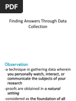 Finding Answers Through Data Collection