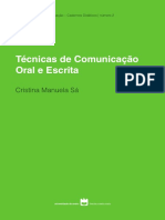 Técnicas de Comunicação Oral e Escrita