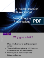 Extended Project Research Skills Workshops Giving Effective Presentations