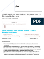 CBSE Previous Year Solved Papers Class 12 Biology Delhi 2015 PDF