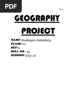 Geography Project: Name-Class - Sec - Roll No. - Session