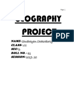 Geography Project: Name-Class - Sec - Roll No. - Session