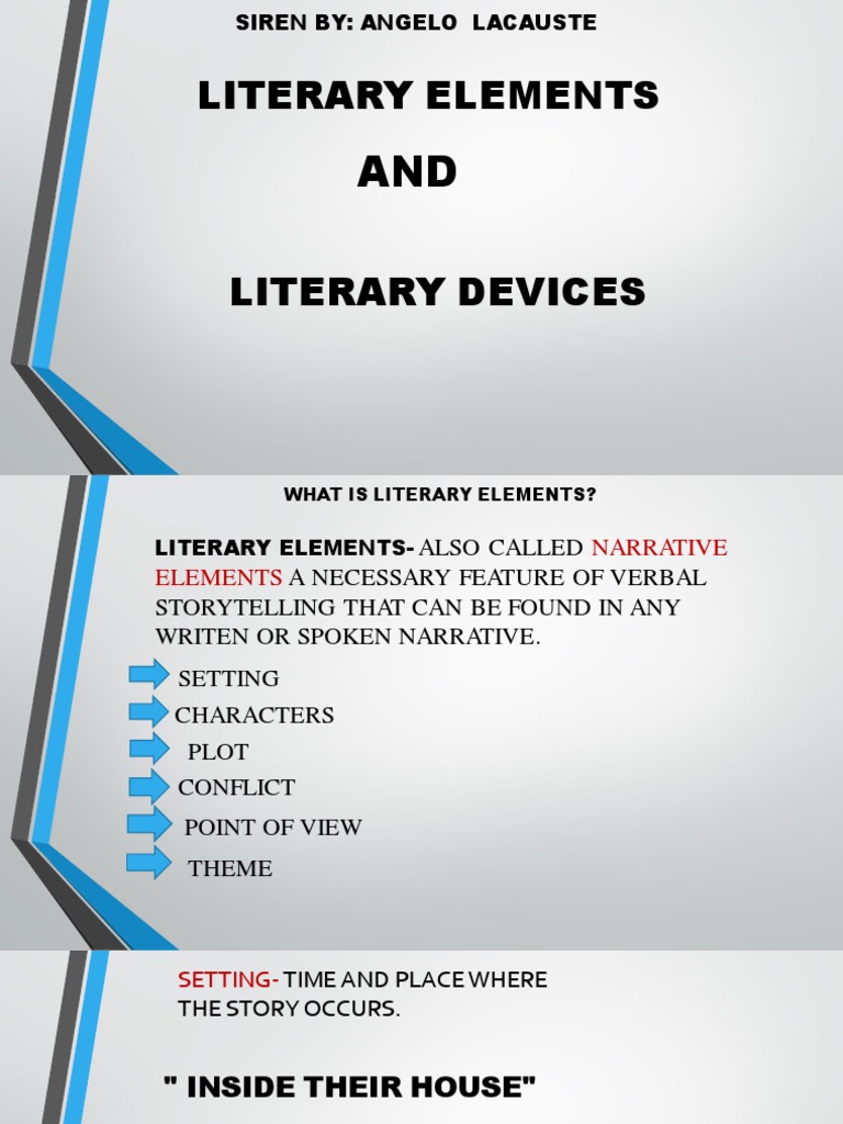 Literary Elements & Devices Guide | PDF | General Fiction