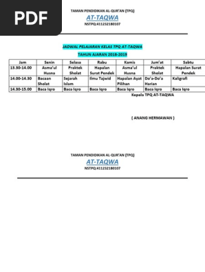 Jadwal Tpq