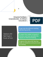 Himachal Fertilizers Corporation (A) : An Ethical Conundrum