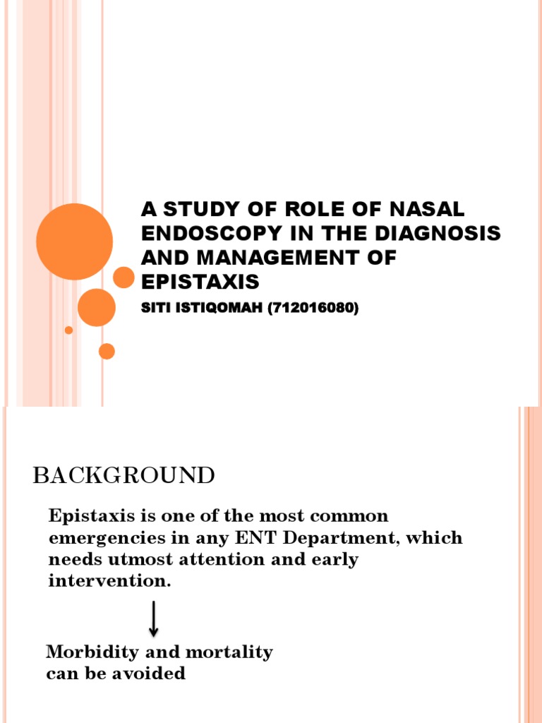 A Study of Role of Nasal Endoscopy in The Diagnosis and Management of ...