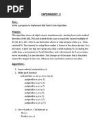 Mid Point Circle Algorithm