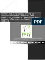 Diretrizes para áudio-descrição e Código de Conduta Profissional para Áudio-descritores