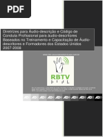 Diretrizes para áudio-descrição e Código de Conduta Profissional para Áudio-descritores