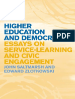 John Saltmarsh, Edward Zlotkowski - Higher Education and Democracy_ Essays on Service-Learning and Civic Engagement -Temple University Press (2011)