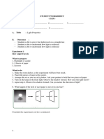 Light Student Worksheet (LKS)