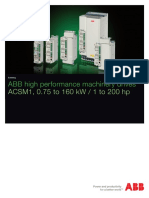 ABB High Performance Machinery Drives: ACSM1, 0.75 To 160 KW / 1 To 200 HP