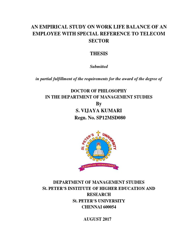 An Empirical Study On Work Life Balance PDF | PDF | Work–Life Balance ...