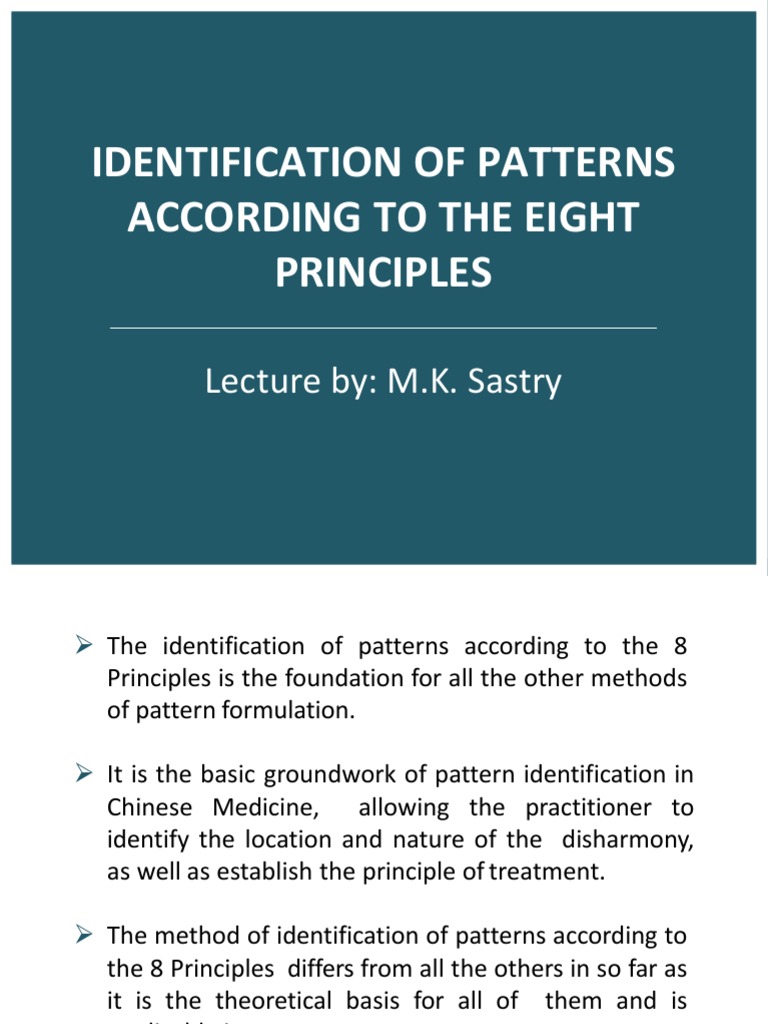 Understanding TCM's 8 Principles | PDF | Traditional Chinese Medicine ...
