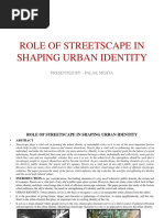 Role of Streetscape in Shaping Urban Identity