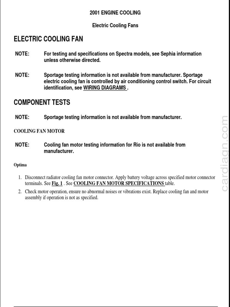 Electric Cooling Fans Pdf Electrical Connector Relay