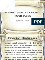 3. Interaksi Sosial Dan Proses-proses Sosial