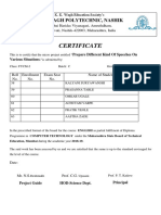 Certificate: K. K. Wagh Polytechnic, Nashik