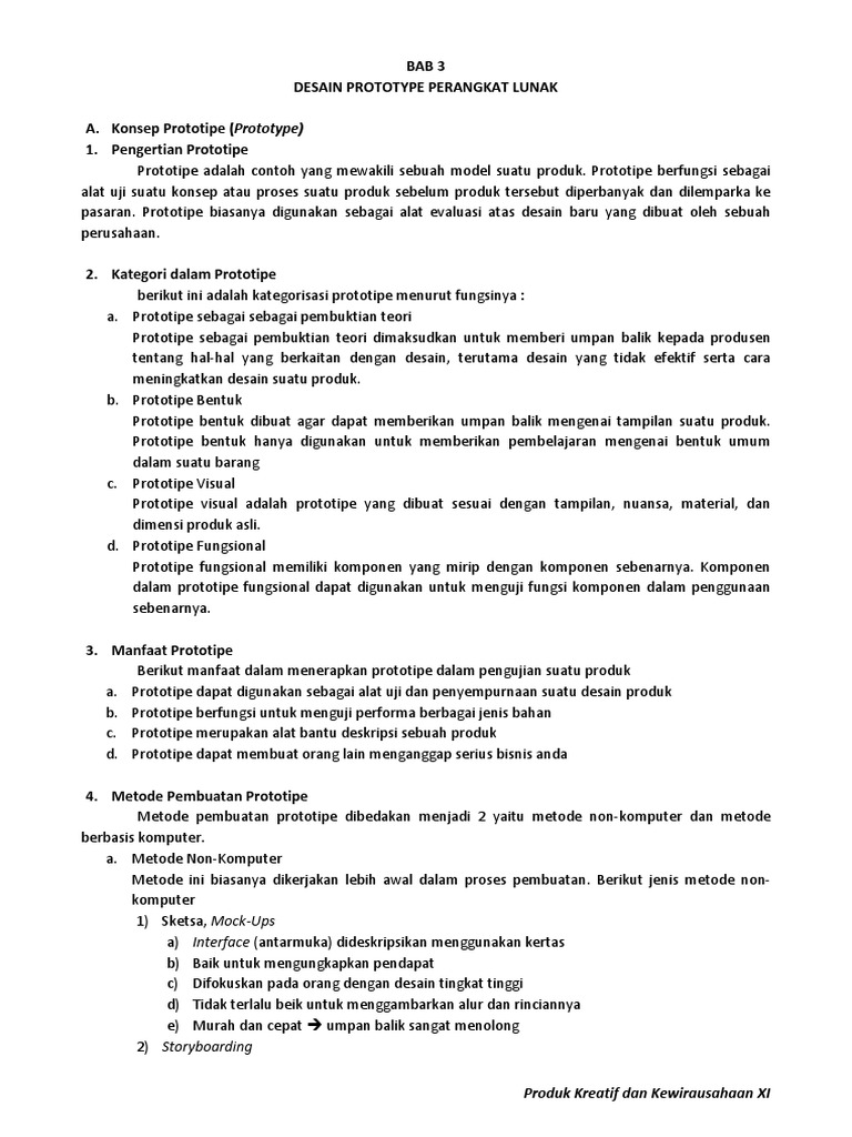 Desain Prototype Perangkat Lunak