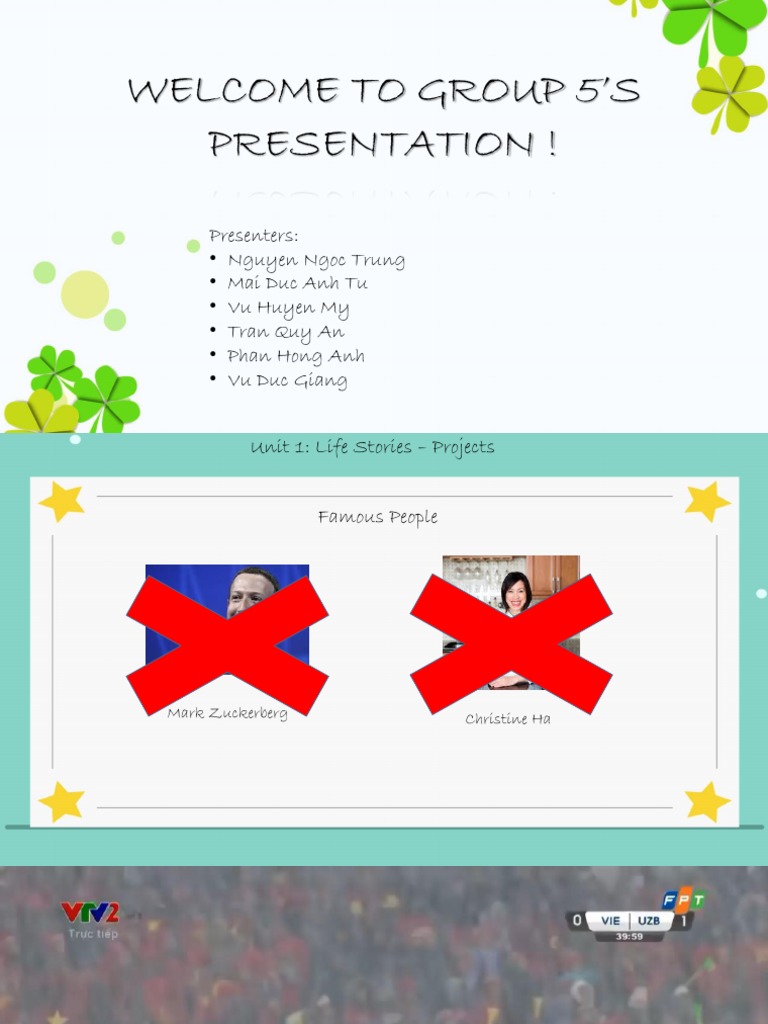 Welcome To Group 5'S Presentation ! | PDF | Hanoi | Association Football
