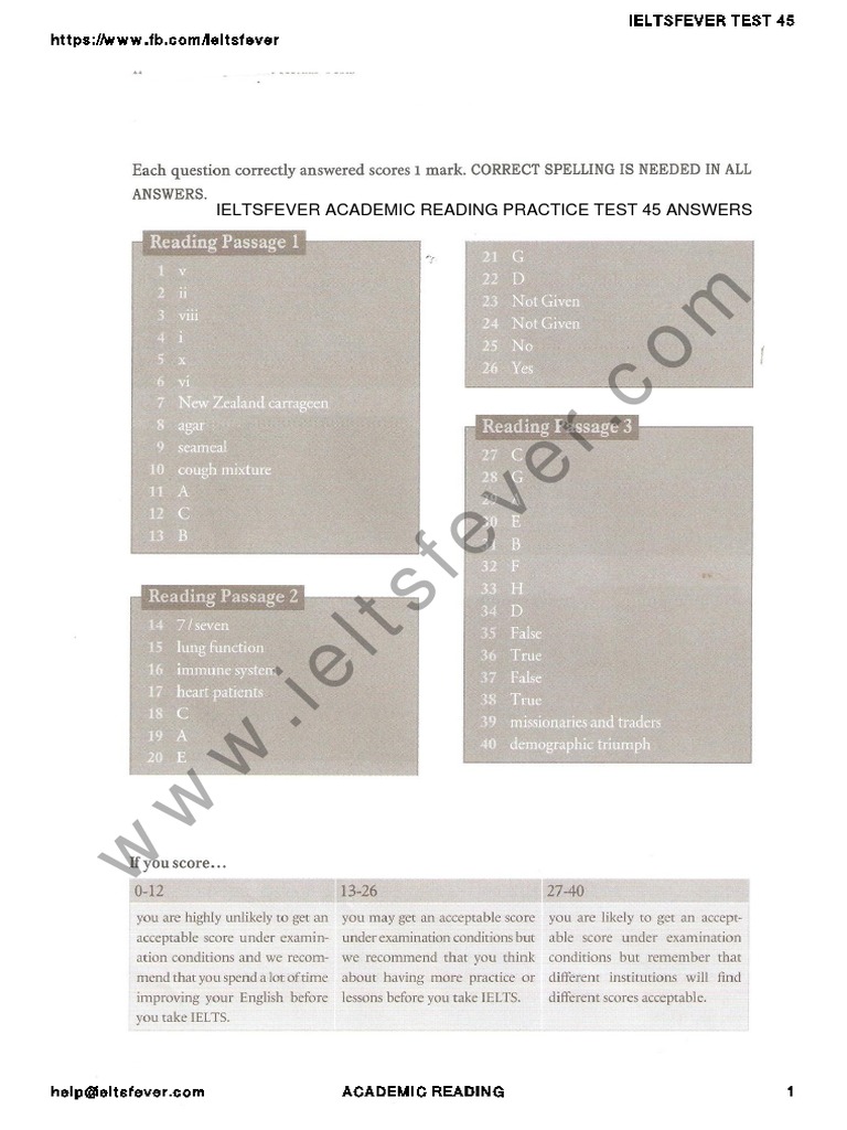 IELTS Academic Reading Test 45 | PDF