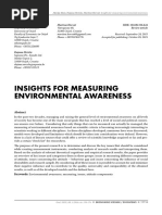 Insights For Measuring Environmental Awareness