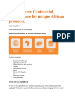 E-Commerce Continental Marketplace For Unique African Products
