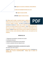 Acta de Asamblea General para Nombramiento de Junta Directiva Esal