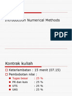 Introduction Numerical Methods