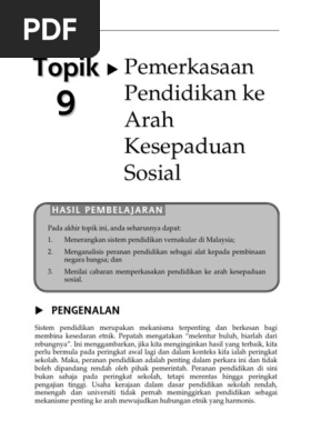 Peranan Pendidikan Di Dalam Membina Kesepaduan Sosial Dojoaki