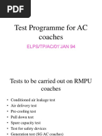 Rdso S Test Programme For Ac Coaches