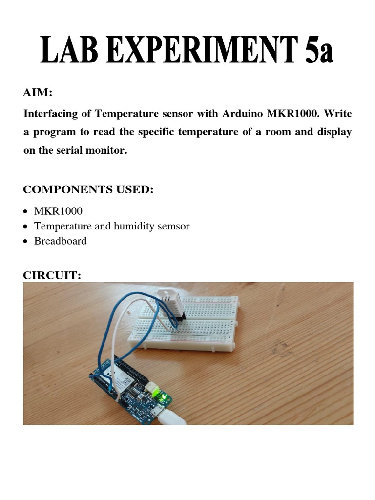 Arduino MKR1000 Temperature Sensor Guide | PDF | Computers