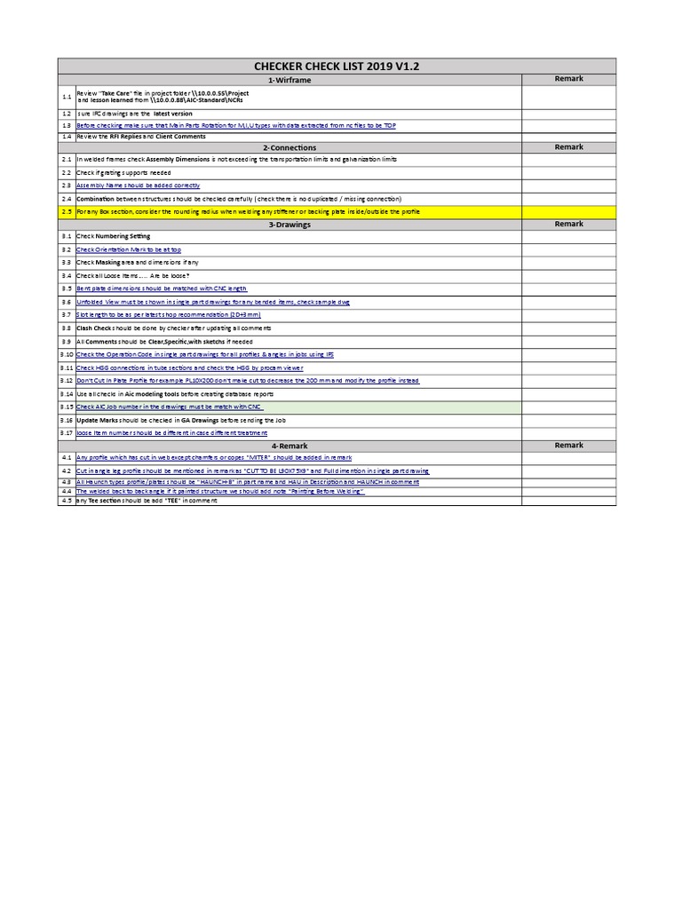 Engineering Checklist Guide | PDF | Numerical Control | Software
