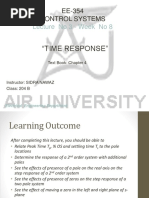 "Time Response": Lecture No 3 - Week No 8