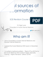 Useful Sources and Exam Tips for the Acute Internal Medicine SCE Revision Course
