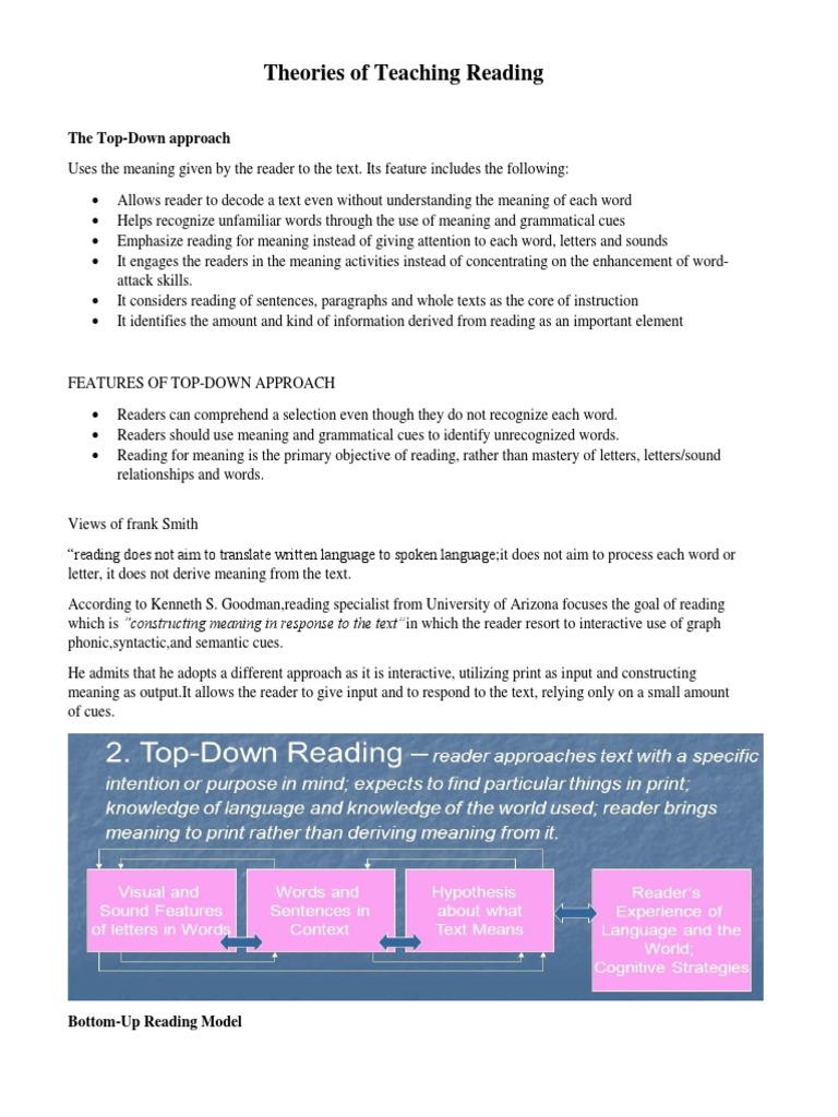 Developmental Reading Theories of Reading PDF Plot (Narrative