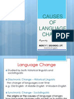 Causes of Language Change - Mercy T. Segundo