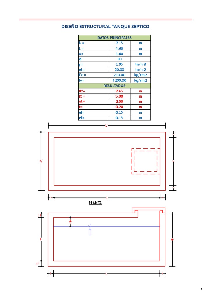 Diseno Estructural Tanque Septico | PDF | Mecanica clasica | Mecánica, image size:768x1024