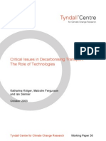 Critical Issues in Decarbonising Transport: The Role of Technologies